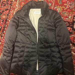 Calvin Klein Chocolate brown puffer winter coat